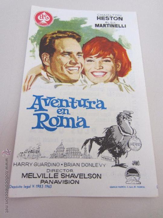 Cine: AVENTURA EN ROMA CHARLTON HESTON ELSA MARTINELLI