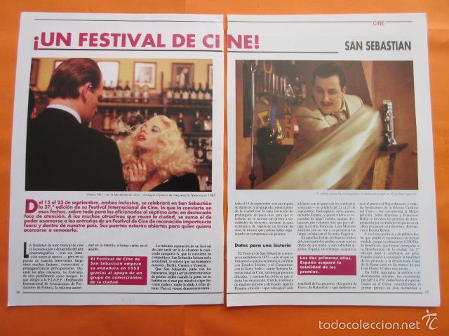 Cine: ARTICULO 1989 - FESTIVAL DE CINE DE SAN SEBASTIAN VICTORIA ABRIL JAVIER GURRUCHAGA BATMAN BELUSHI