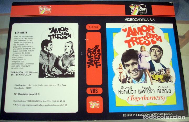Cinema: CARATULA ORIGINAL A4 - AMOR PARA TRES - ALBUM - GEORGE HAMILTON - PETER LAWFORD - COMEDIA
