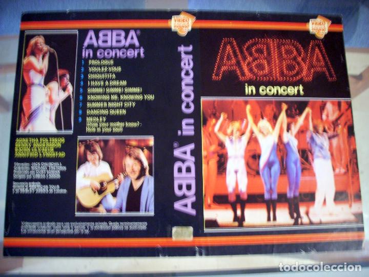 Cine: ANTIGUA CARATULA ORIGINAL - A4 - ABBA IN CONCERT - ABBA - MUSICA SUECA