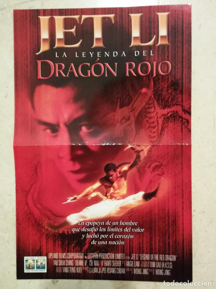 Cine: MINI-POSTER ORIGINAL - LA LEYENDA DEL DRAGON ROJO - KUNG FU - ARTES MARCIALES - KARATE - JET LI