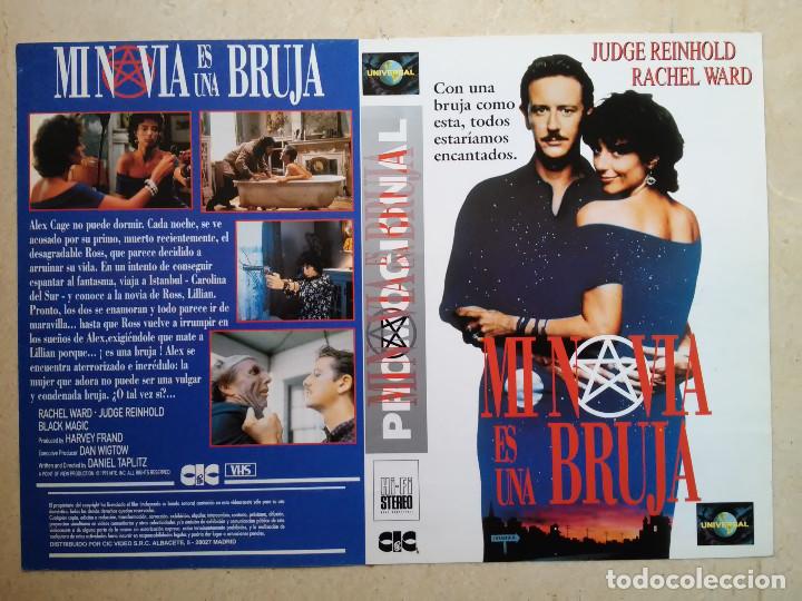 Cine: CARATULA ORIGINAL -A4- MI NOVIA ES UNA BRUJA - TERROR - COMEDIA - RACHEL WARD