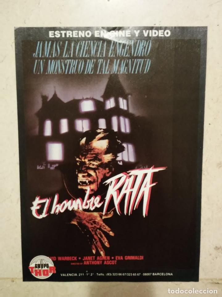 Cinema: ANTIGUO ANUNCIO ENCARTONADO -A4- EL HOMBRE RATA - TERROR - CIENCIA FICCION - DAVID WARBECK