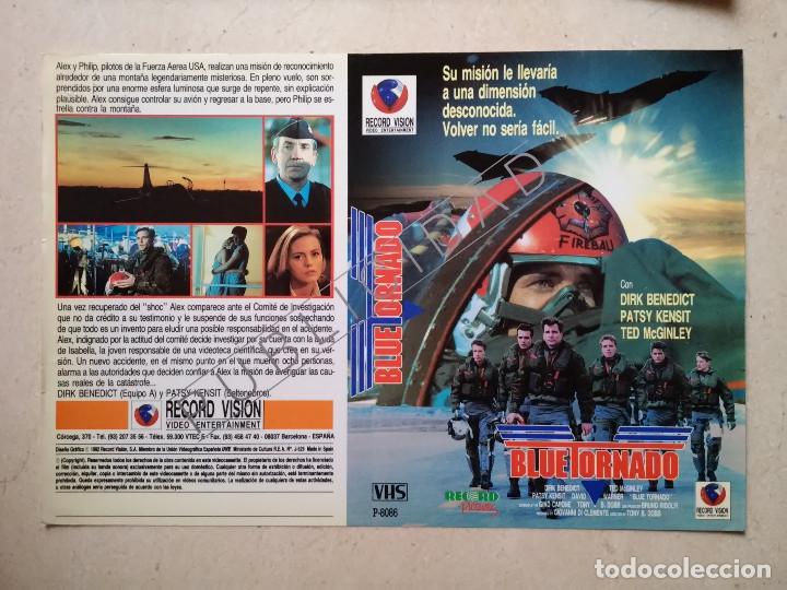 Cinema: CARATULA ORIGINAL -A4- BLUE TORNADO - GUERRA - CINE BELICO - PATSY KENSIT - DIRK BENEDICT