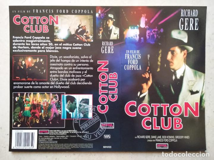 Cine: CARATULA ORIGINAL -A4- COTTON CLUB - RICHARD GERE