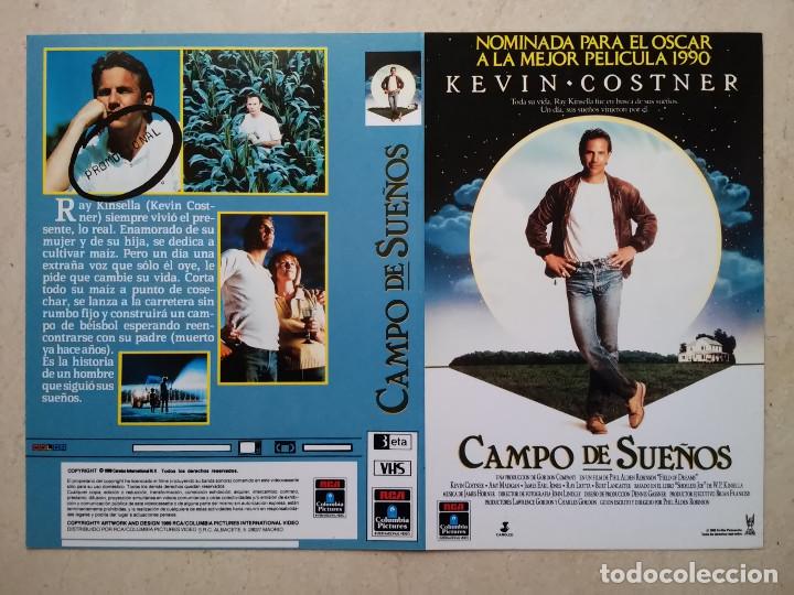 Cinema: CARATULA ORIGINAL -A4- CAMPO DE SUE&Ntilde;OS - KEVIN COSTNER