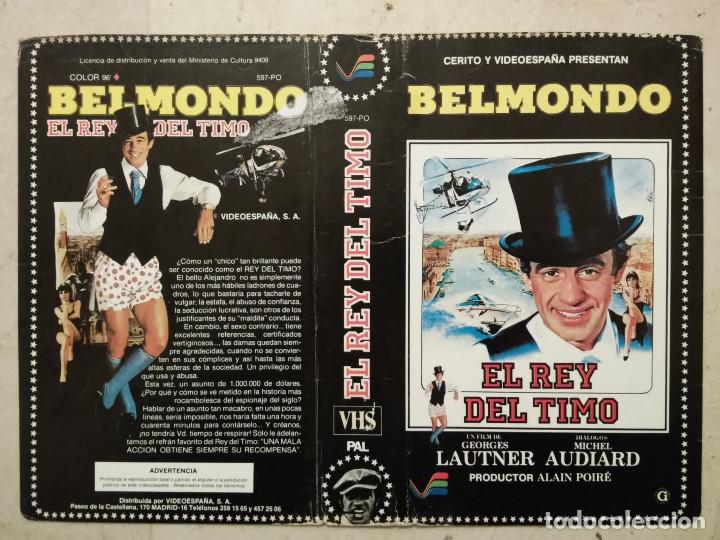 Kino: CARATULA ORIGINAL -A4- EL REY DEL TIMO - JEAN PAUL BELMONDO - COMEDIA