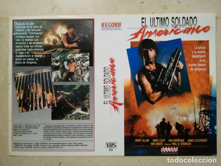 Cinema: CARATULA ORIGINAL -A4- EL ULTIMO SOLDADO AMERICANO - GUERRA - CINE BELICO - VIETNAM