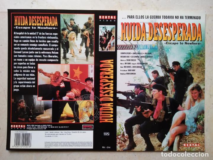 Cinema: CARATULA ORIGINAL -A4- HUIDA DESESPERADA - GUERRA - CINE BELICO