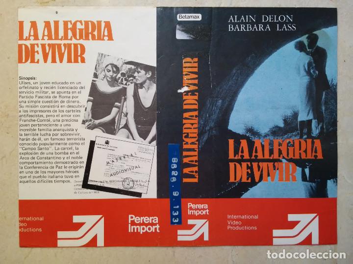 Cinema: CARATULA ORIGINAL -A4- LA ALEGRIA DE VIVIR - ALAIN DELON