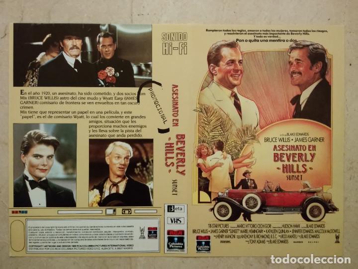 Cine: CARATULA ORIGINAL -A4- ASESINATO EN BERVERLY HILLS SUNSET - BRUCE WILLIS - Foto 1