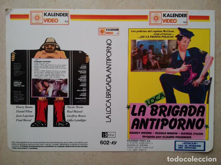 Cine: CARATULA ORIGINAL -A4- LA LOCA BRIGADA ANTIPORNO - POLICIA - COMEDIA - Claude Fournier