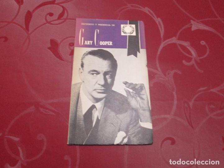 Cine: RECUERDO Y PRESENCIA DE GARY COOPER - CARLOS FERNANDEZ CUENCA - 1961