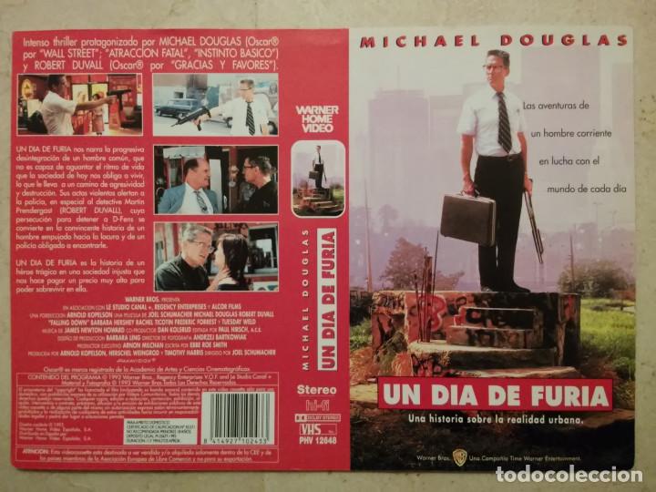 Cine: CARATULA ORIGINAL -A4- UN DIA DE FURIA - MICHAEL DOUGLAS