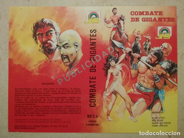Cinema: CARATULA ORIGINAL -A4- COMBATE DE GIGANTES - HERCULES - AVENTURAS - ALAN STEEL