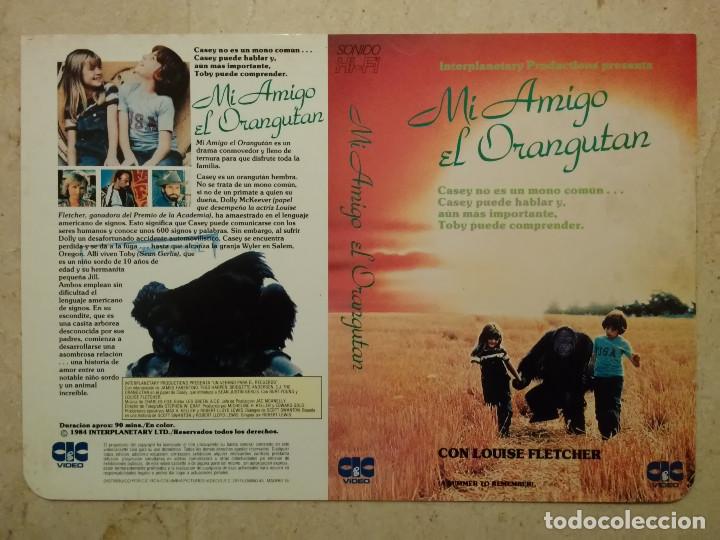 Cine: CARATULA ORIGINAL -A4- MI AMIGO EL ORANGUTAN - FAUNA
