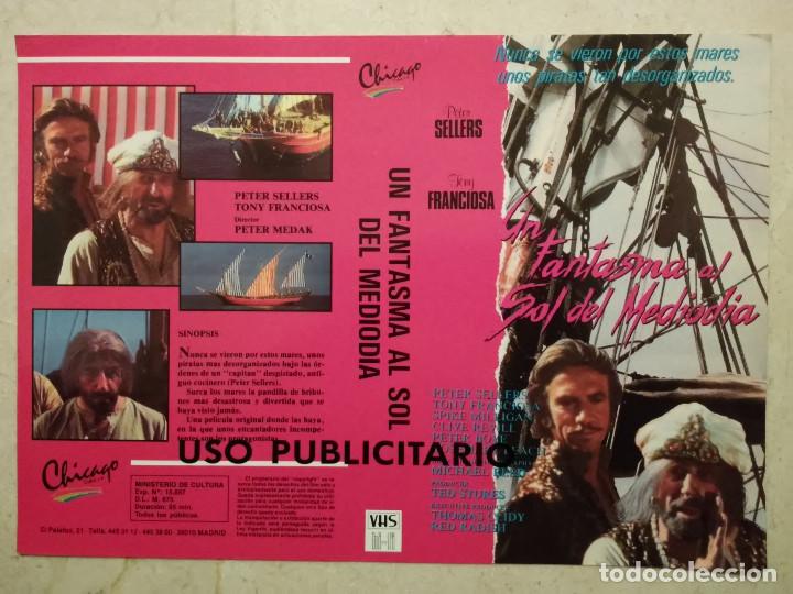 Cinema: CARATULA ORIGINAL -A4- UN FANTASMA AL SOL DE MEDIODIA - PIRATAS - AVENTURAS - PETER SELLERS
