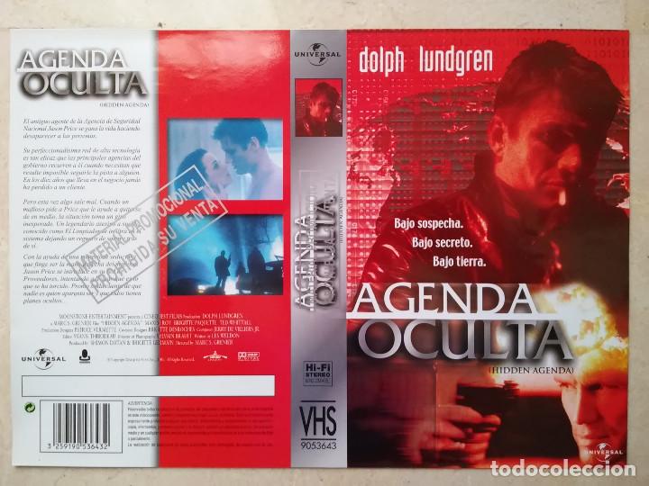 Cine: CARATULA ORIGINAL A 2 CARAS -A4- AGENDA OCULTA - DOLPH LUNDGREN