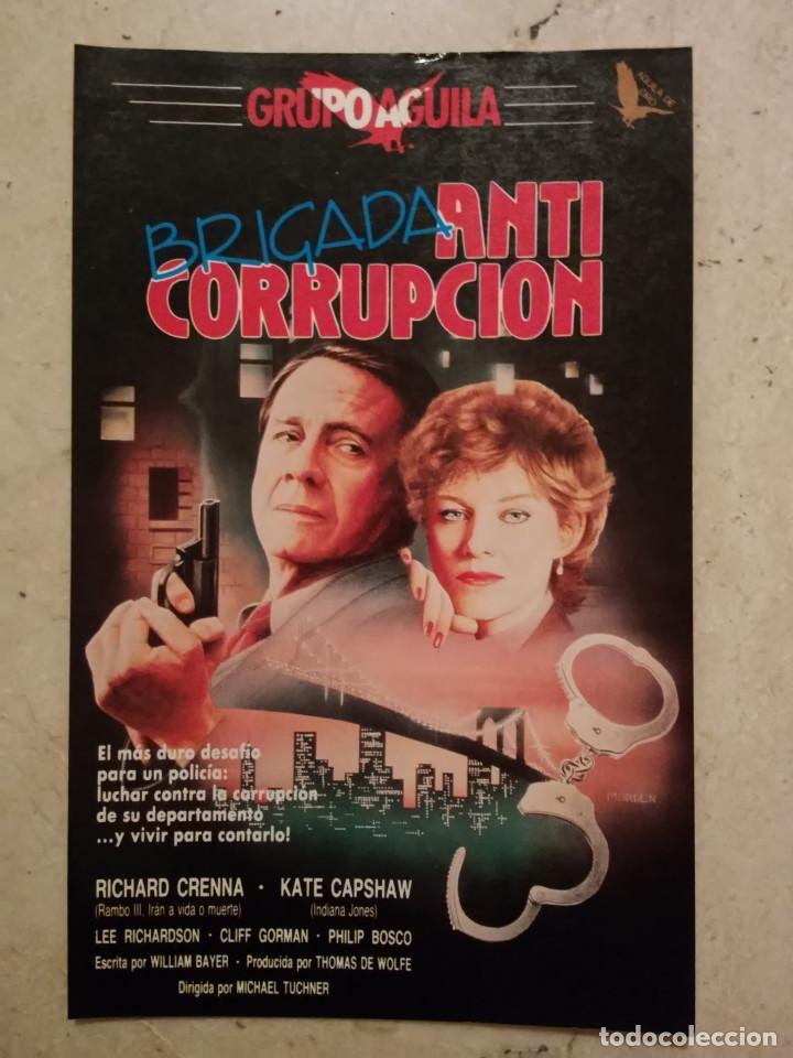 Cinema: MINI-POSTER ORIGINAL -13*18- BRIGADA ANTI CORRUPCION - Asuntos internos- KATE CAPSHAW - CRENNA