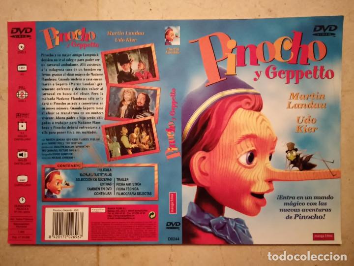 Cine: CARATULA ORIGINAL -A4- PINOCHO Y GEPPETTO - INFANTIL - MARTIN LANDAU