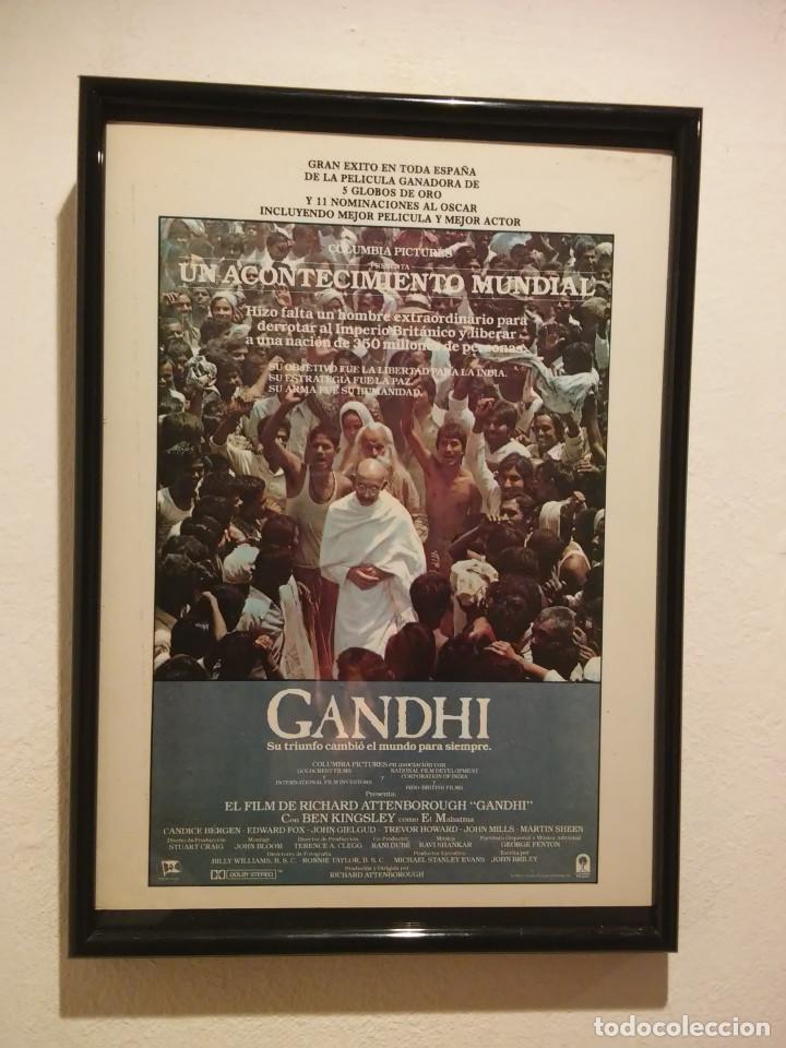 Cin&eacute;ma: LAMINA ENMARCABLE -A4- GANDHI - RELIGION - BEN KINGSLEY - Richard Attenborough - PREMIOS OSCAR