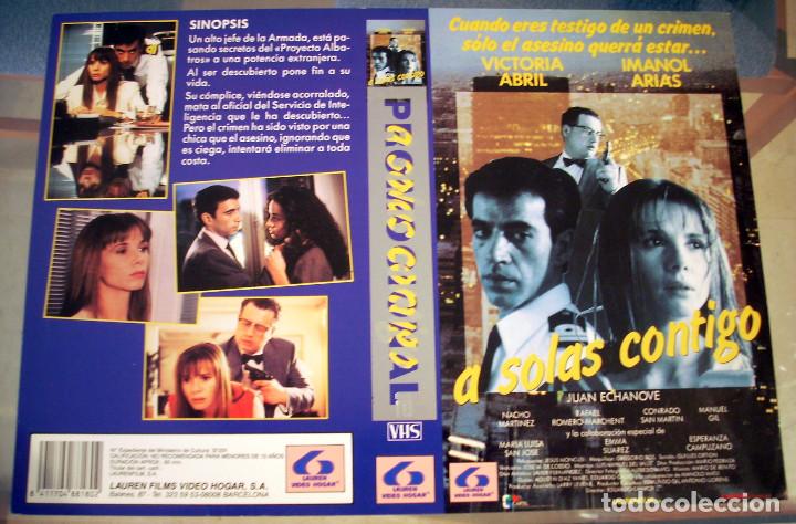 Cine: CARATULA ORIGINAL -A4- A SOLAS CONTIGO - VICTORIA ABRIL - CINE ESPA&Ntilde;OL - IMANOL ARIAS