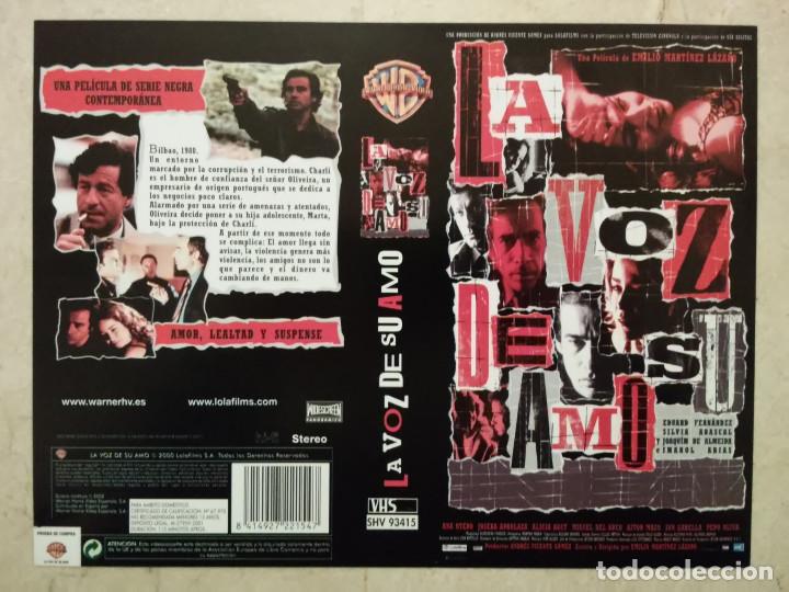 Kino: CARATULA ORIGINAL -A4- LA VOZ DE SU AMO - ARCHIVO - IMANOL ARIAS - CINE ESPA&Ntilde;OL - POLICIACO