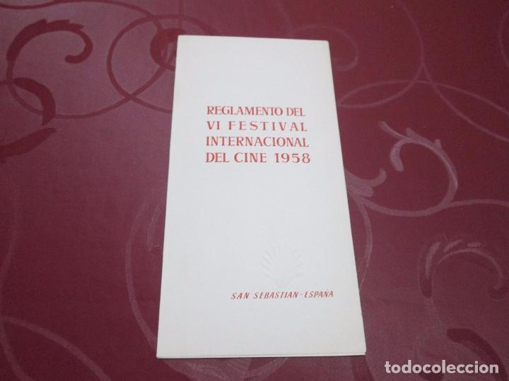 Cinema: REGLAMENTO DEL VI FESTIVAL INTERNACIONAL DEL CINE 1958
