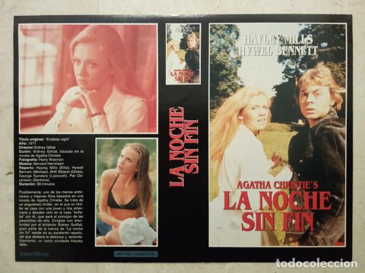 Cine: CARATULA COLECCIONABLE -A4- NOCHE SIN FIN - AGATHA CHRISTIE - HAYLEY MILLS
