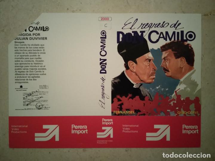 Cin&eacute;ma: CARATULA ORIGINAL -A4- EL REGRESO DE DON CAMILO - FERNANDEL