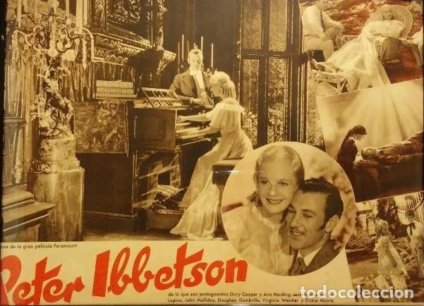 Cine: ANTIGUO ANUNCIO ENCARTONADO -30*40 - Peter Ibbetson Sue&ntilde;o de amor eterno - GARY COOPER - ANN HARDING