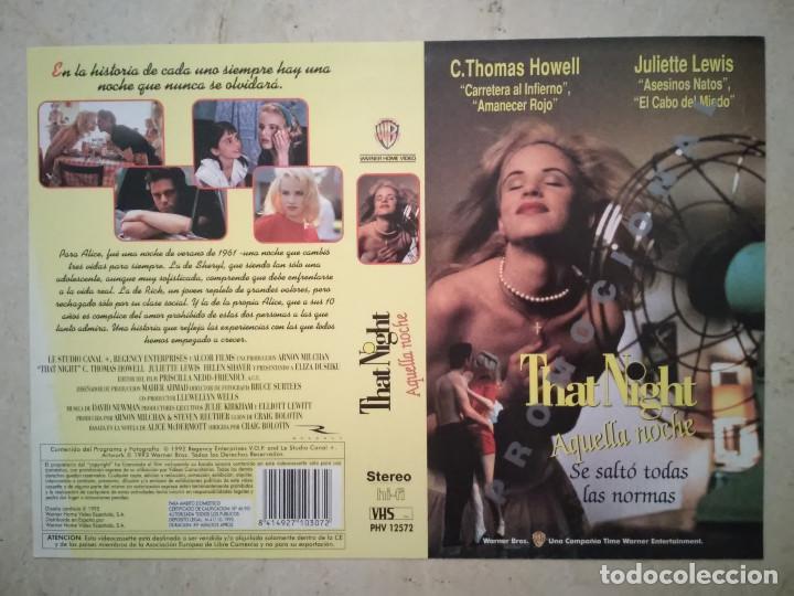 Cinema: CARATULA ORIGINAL -A4- THAT NIGHT AQUELLA NOCHE - JULIETTE LEWIS - C. Thomas Howell