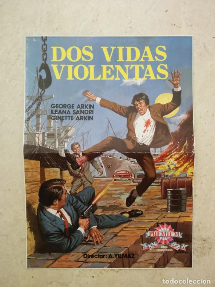 Cinema: MINI-POSTER ORIGINAL -13*18- DOS VIDAS VIOLENTAS - ALBUM - GEORGE ARKIN - ACCION - POLICIACO