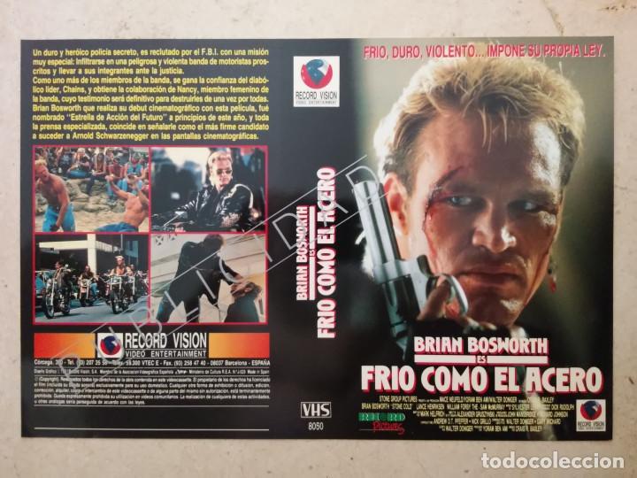Cine: CARATULA ORIGINAL -A4- FRIO COMO EL HIELO - ARCHIVO - BRIAN BOSWORTH - ACCION - SUSPENSE