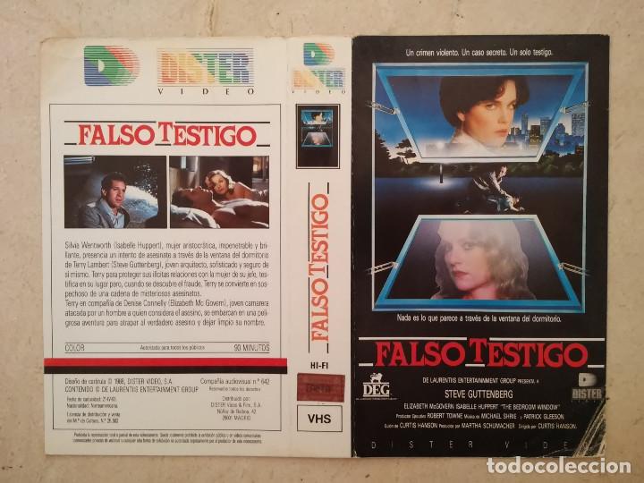 Kino: CARATULA ORIGINAL -A4- FALSO TESTIGO - Isabelle Huppert - SUSPENSE - STEVE GUTTENBERG