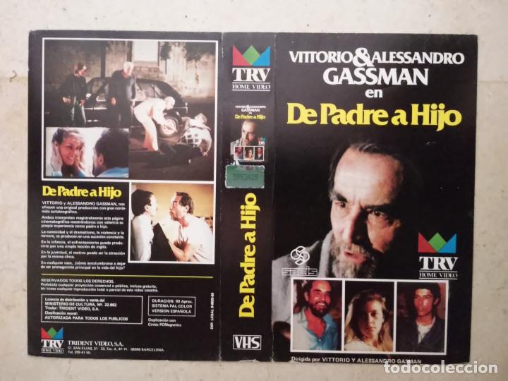 Cin&eacute;ma: CARATULA ORIGINAL -A4- DE PADRE A HIJO - ARCHIVO - COMEDIA - VITTORIO GASSMAN