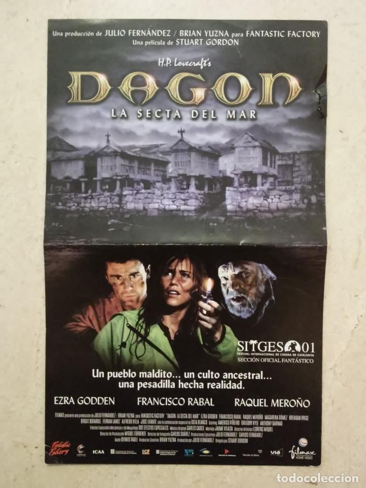 Cine: MINI-POSTER ORIGINAL -13*18- DAGON LA SECTA DEL MAL - FRANCISCO RABAL - archivo - TERROR