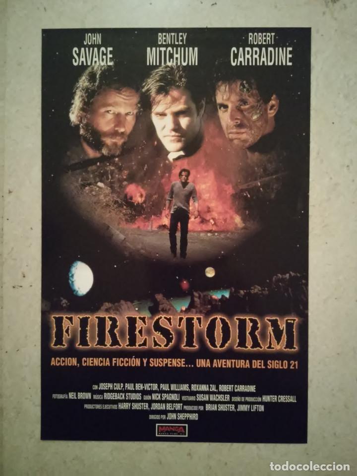 Cinema: MINI-POSTER ORIGINAL -13*18- FIRESTORM - ALBUM - JOHN SAVAGE - CIENCIA FICCION