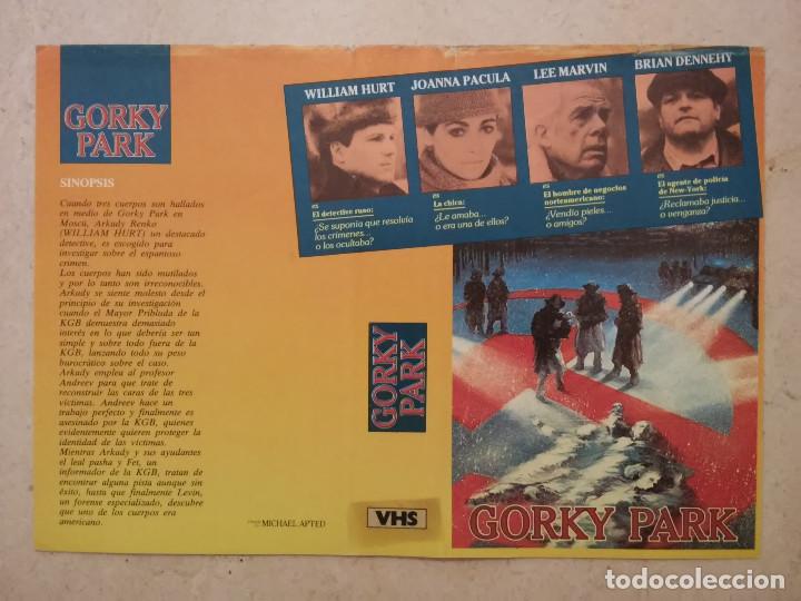 Cinema: CARATULA ORIGINAL -A4- GORKY PARK - JOANNA PACULA - SUSPENSE - LEE MARVIN- WILLIAM HURT