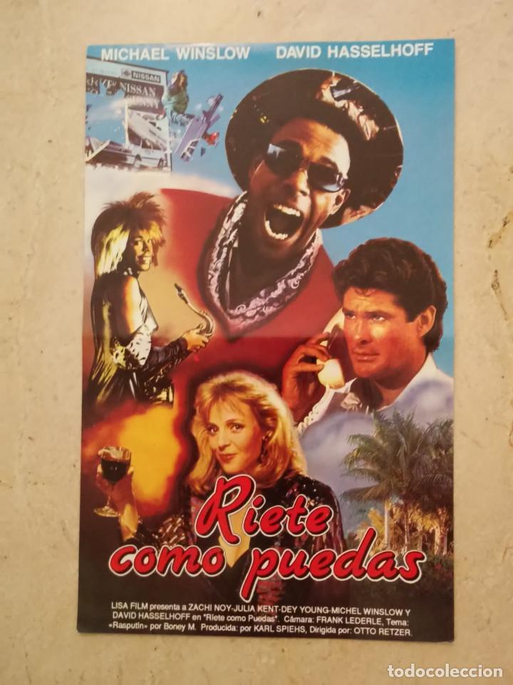 Cinema: MINI-POSTER ORIGINAL -13*18- RIETE COMO PUEDAS - ALBUM - DAVID HASSELHOFF