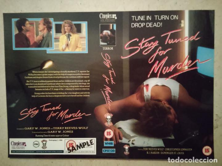 Cine: CARATULA ORIGINAL -A4- Stay Tuned for Murder -TERROR-Terry Reeves-Wolf-SINTONIA PARA UN ASESINATO