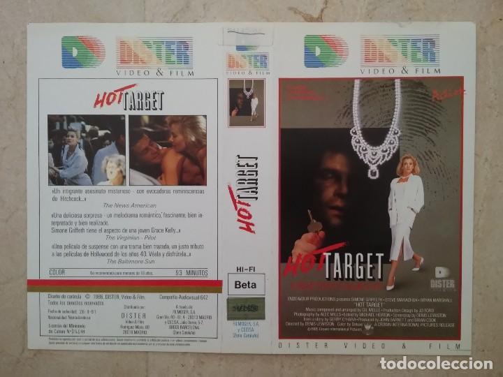 Cine: CARATULA ORIGINAL -A4- HOT TARGET - ALBUM - SIMONE GRIFFETH - THRILLER 80s