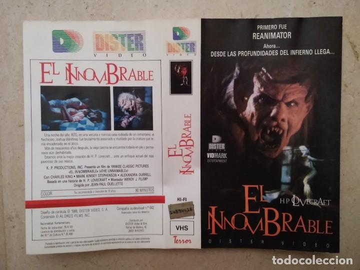 Cine: CARATULA ORIGINAL -A4- EL INNOMBRABLE - COLE - TERROR - H P LOVECRAFT