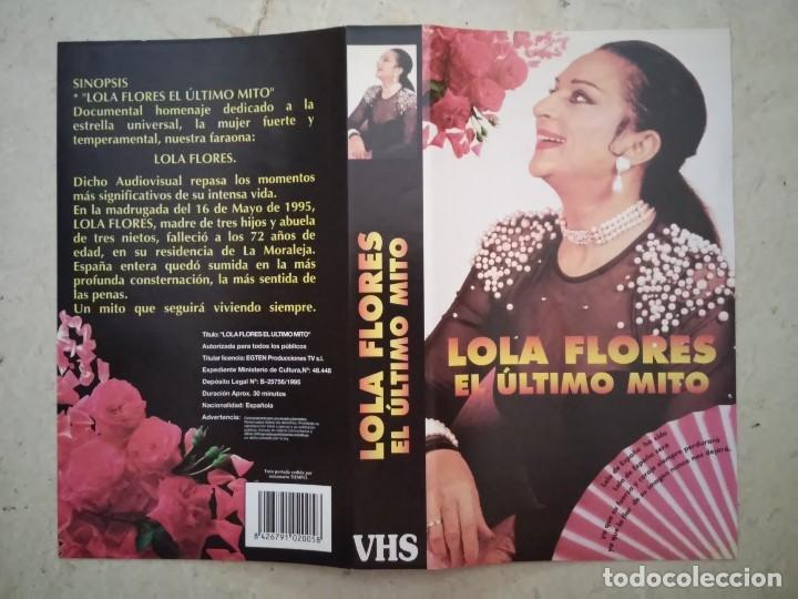 Cine: CARATULA ORIGINAL -A4- LOLA FLORES EL ULTIMO MITO - LOLA FLORES