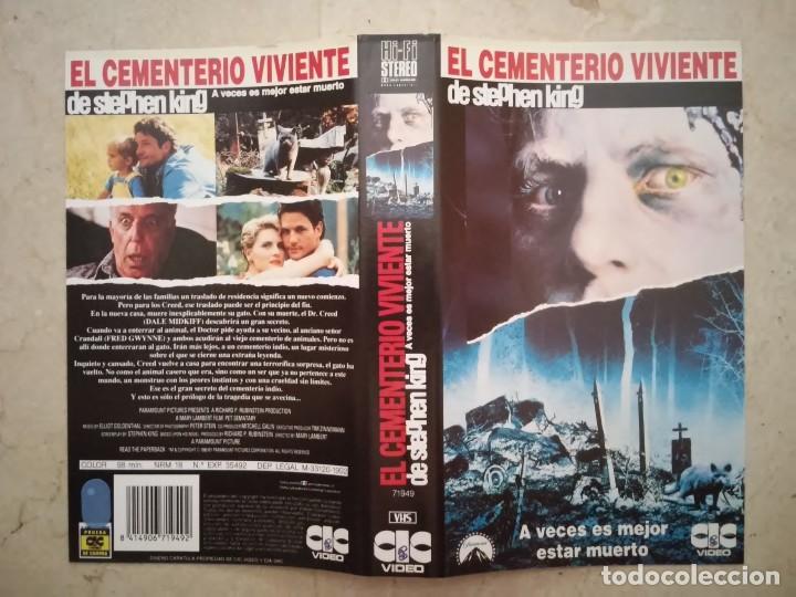 Cine: CARATULA ORIGINAL -A4- EL CEMENTERIO VIVIENTE - STEPHEN KING - ARCHIVO - TERROR