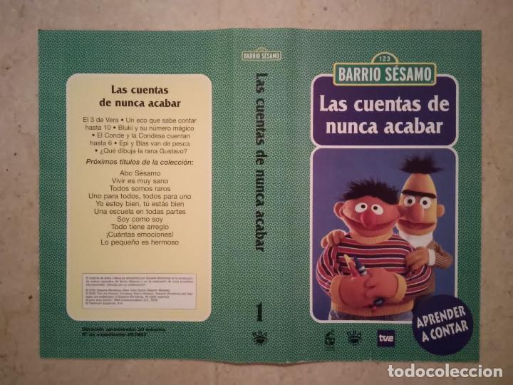 Cine: CARATULA ORIGINAL -A4- LAS CUENTAS DE NUNCA ACABAR - BARRIO SESAMO