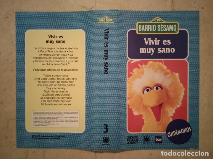 Cine: CARATULA ORIGINAL -A4- VIVIR ES MUY SANO - BARRIO SESAMO