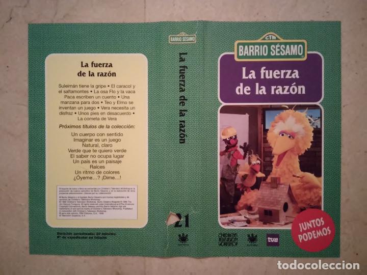 Cine: CARATULA ORIGINAL -A4- LA FUERZA DE LA RAZON - BARRIO SESAMO
