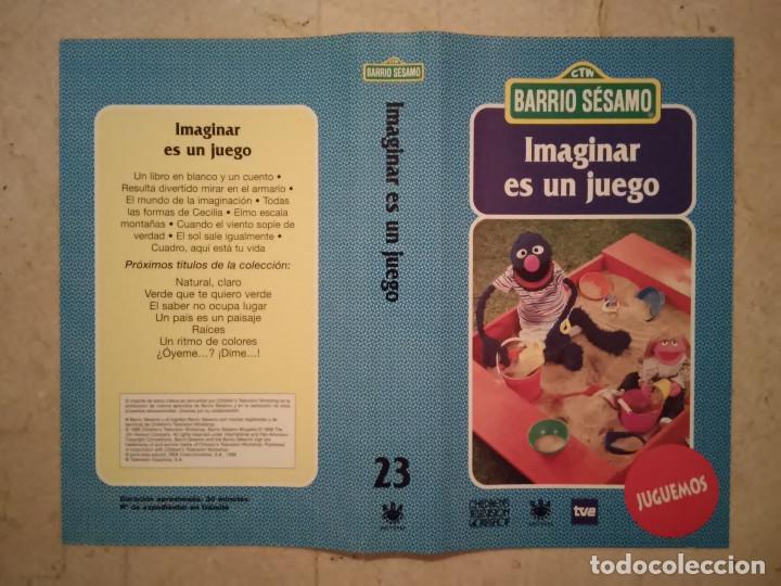 Cine: CARATULA ORIGINAL -A4- IMAGINAR ES UN JUEGO - BARRIO SESAMO