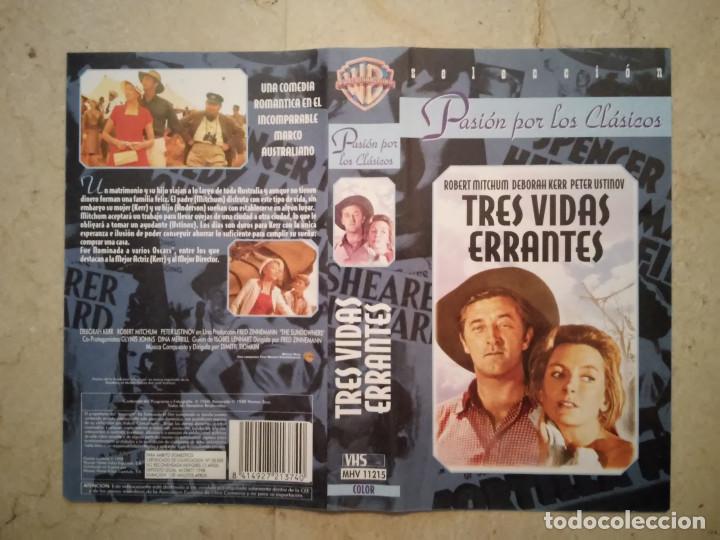 Cine: CARATULA ORIGINAL -A4- TRES VIDAS ERRANTES - DEBORAH KERR - ROBERT MITCHUM